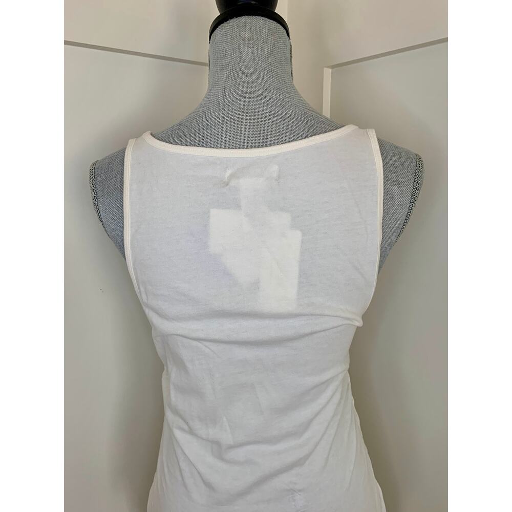 L*Space Wildwood Mini Tank Dress Cream Large Pullover Sleeveless Ruched Cotton - Picture 5 of 8